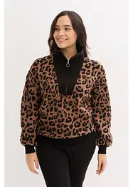 Maglione con mezza zip, bonprix