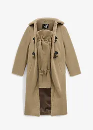 Cappotto prémaman in pile teddy 3 in 1 con inserto babywearing, bonprix