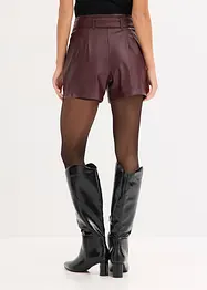 Shorts in similpelle con cintura, bonprix