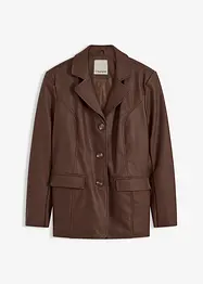 Blazer lungo in similpelle, bonprix