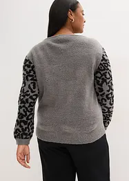 Maglione con maniche leopardate, bonprix