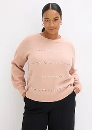 Maglione boxy con paillettes, bonprix