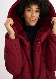 Giacca trapuntata con inserto in pelliccia sintetica, bonprix