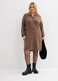 Abito in maglia corto con bottoni, bonprix