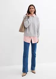 Felpa oversize in misto cotone, bonprix
