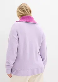 Maglione con collo alto e zip, bonprix