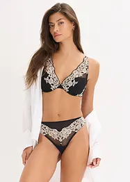 Reggiseno con coppe preformate in pizzo bicolore, bonprix