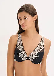 Reggiseno con coppe preformate in pizzo bicolore, bonprix