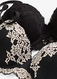 Reggiseno a balconcino in pizzo bicolore (pacco da 2), bonprix