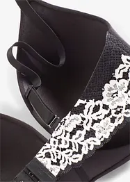 Reggiseno senza ferretto con coppe preformate, cotone biologico e pizzo, bonprix