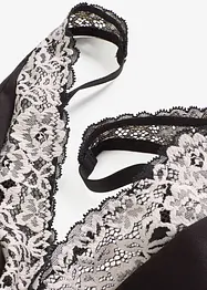 Bralette senza ferretto con cotone biologico e pizzo, bonprix
