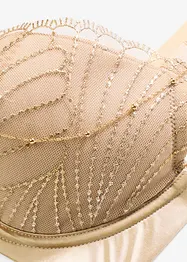 Reggiseno con coppe preformate, ricamo delicato e catenella rimovibile, bonprix