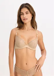 Reggiseno con coppe preformate, ricamo delicato e catenella rimovibile, bonprix