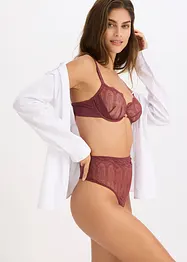Perizoma a vita alta con pizzo raffinato, bonprix