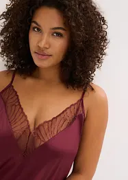 Sottoveste di satin con ricami raffinati, bonprix