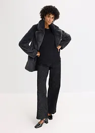 Maglia con scollo ondulato in punto di Roma, bonprix