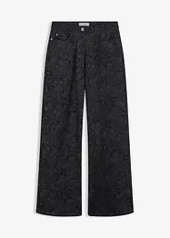 Pantaloni a gamba larga in stretch di cotone, bonprix