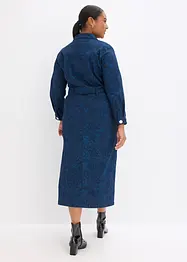 Abito in twill con cintura (set   2 pezzi), bonprix