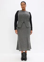 Gonna godet effetto tweed, bonprix