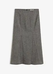 Gonna godet effetto tweed, bonprix