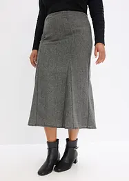 Gonna godet effetto tweed, bonprix