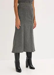 Gonna godet effetto tweed, bonprix