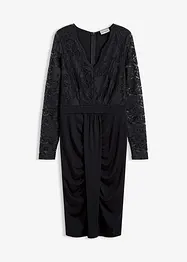 Abito in pizzo con drappeggio, bonprix