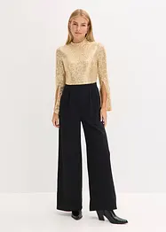 Tuta in jersey con paillettes, bonprix