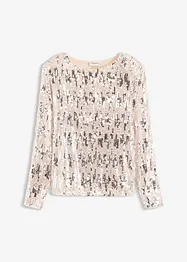 Maglia a maniche lunghe con paillettes, bonprix