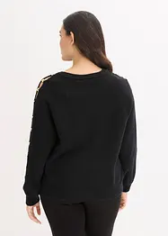 Maglione con perle di metallo, bonprix