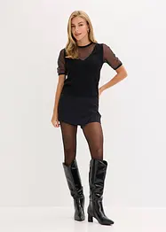 Maglione in filato fine con inserto in mesh, bonprix