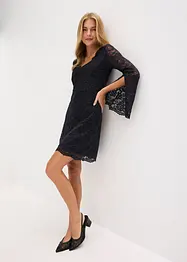 Abito in pizzo con maniche a trombetta, bonprix