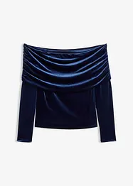 Maglia con spalle scoperte in velluto morbido, bonprix