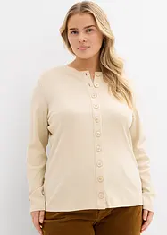 Maglia a maniche lunghe a coste in puro cotone, bonprix