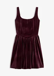 Abito bustier in morbido velluto, bonprix
