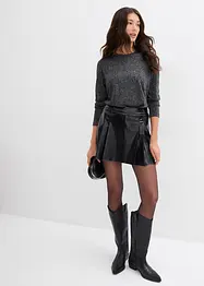 Maglia a maniche lunghe con fili glitterati, bonprix