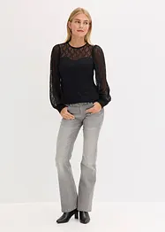 Maglia a maniche lunghe con pizzo, bonprix
