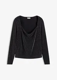 Top con scollo a cascata, bonprix