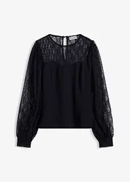 Maglia a maniche lunghe con pizzo, bonprix