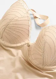 Top reggiseno con coppe preformate, finitura lucida ed effetto modellante medio, bonprix