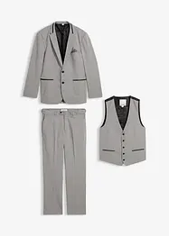 Completo (3 pezzi) giacca, pantaloni, gilet, regular fit, bonprix