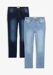 Jeans elasticizzati leggeri regular fit, straight (pacco da 2), bonprix