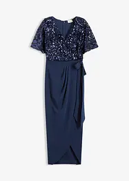 Abito lungo con ricamo e paillettes, bonprix