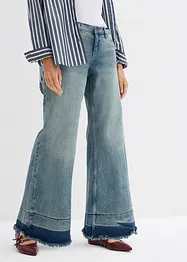 Jeans wide leg, vita media, bonprix