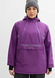 Giacca tecnica impermeabile da infilare con fodera in pile, bonprix