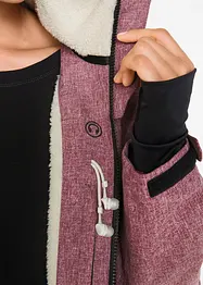 Giacca tecnica outdoor con pile teddy, impermeabile, bonprix