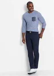 Pantaloni regular fit in twill di puro cotone, straight, bonprix