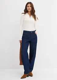 Jeans a palloncino super morbidi, vita media, bonprix