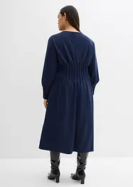 Abito comodo in misto viscosa con pieghe decorative, bonprix