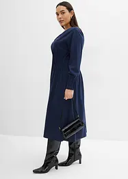 Abito comodo in misto viscosa con pieghe decorative, bonprix